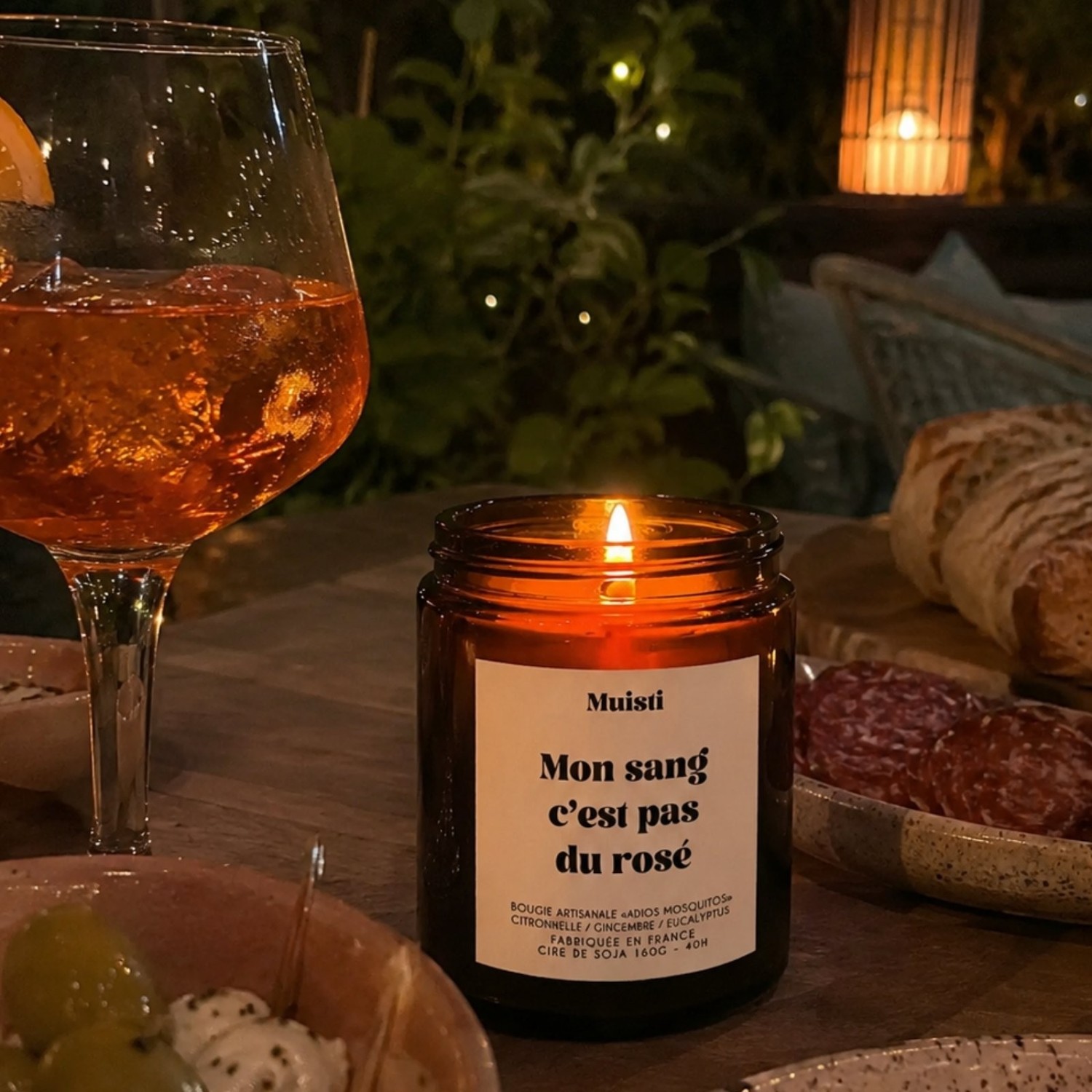 Bougie Anti-moustiques - Mon sang c’est pas du rosé