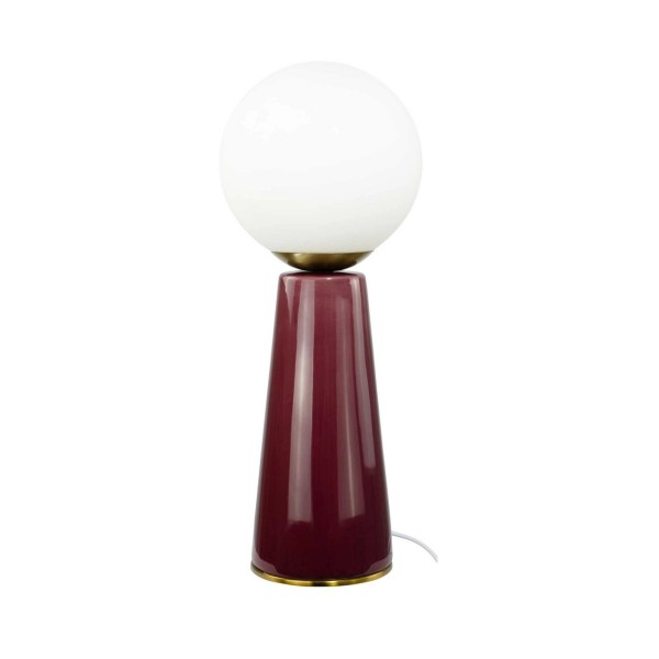 Lampe à poser Colyne bordeaux