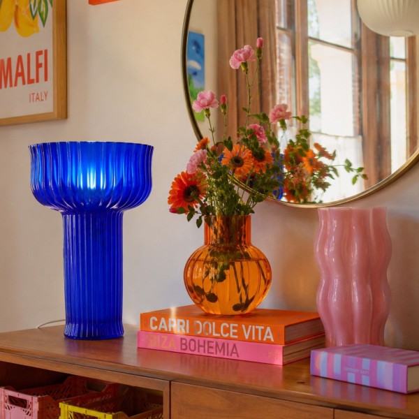 Lampe à poser Némone bleue