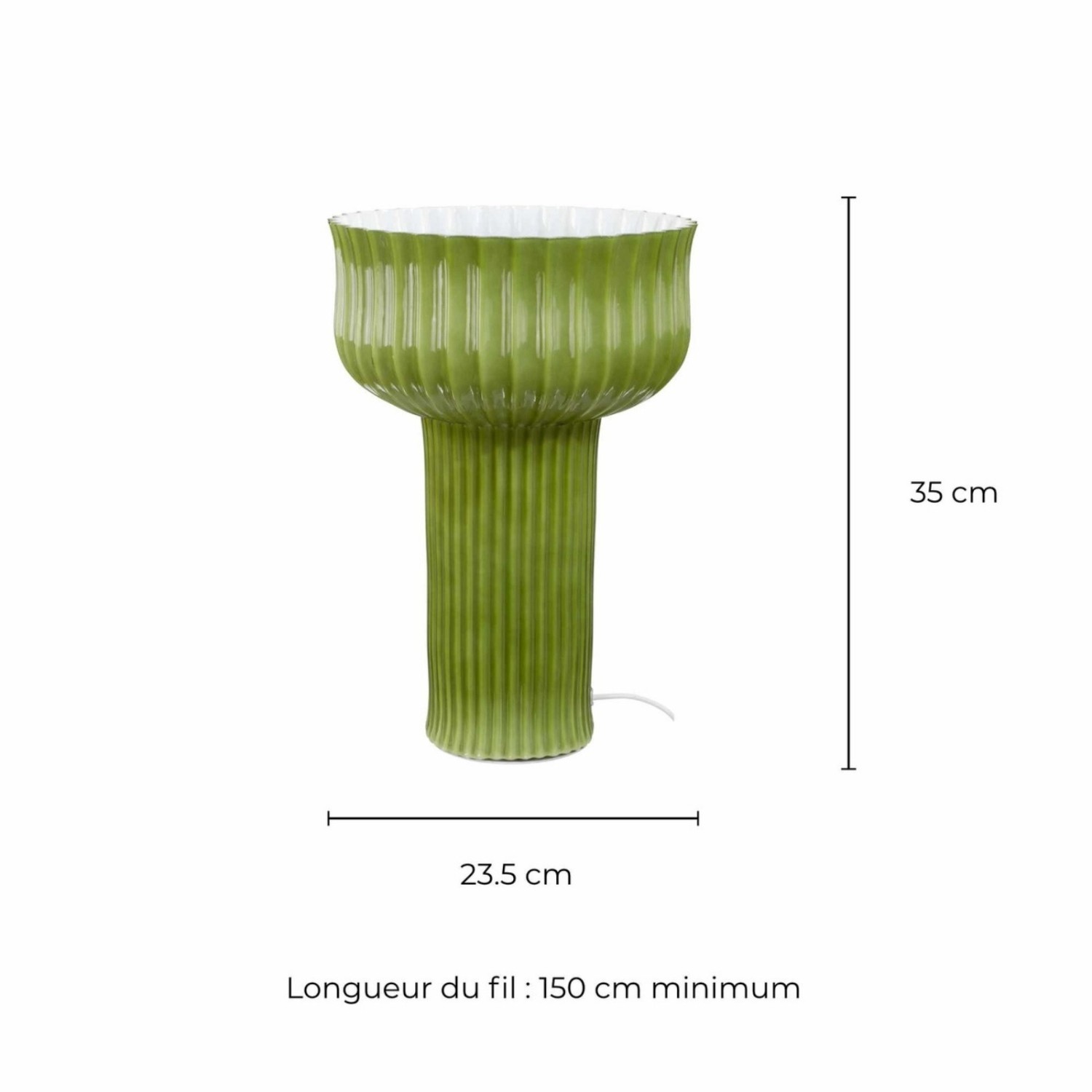 Lampe à poser Némone verte