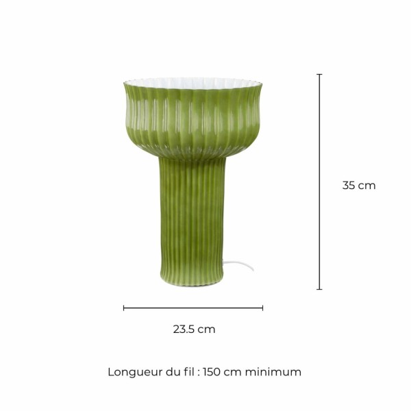 Lampe à poser Némone verte
