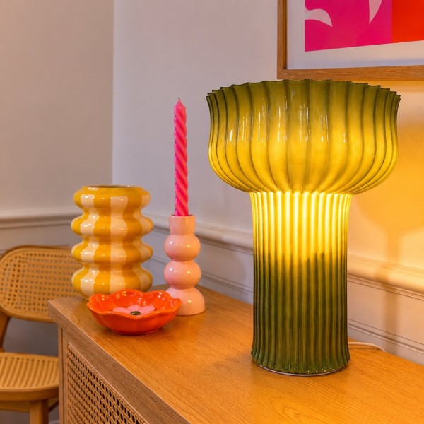 Lampe à poser Némone verte