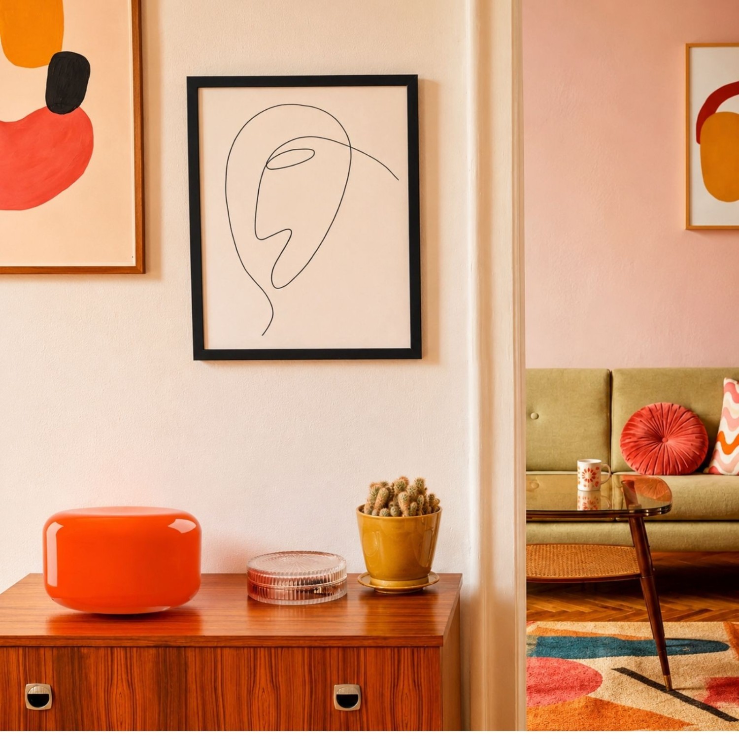 Lampe à poser Livo orange