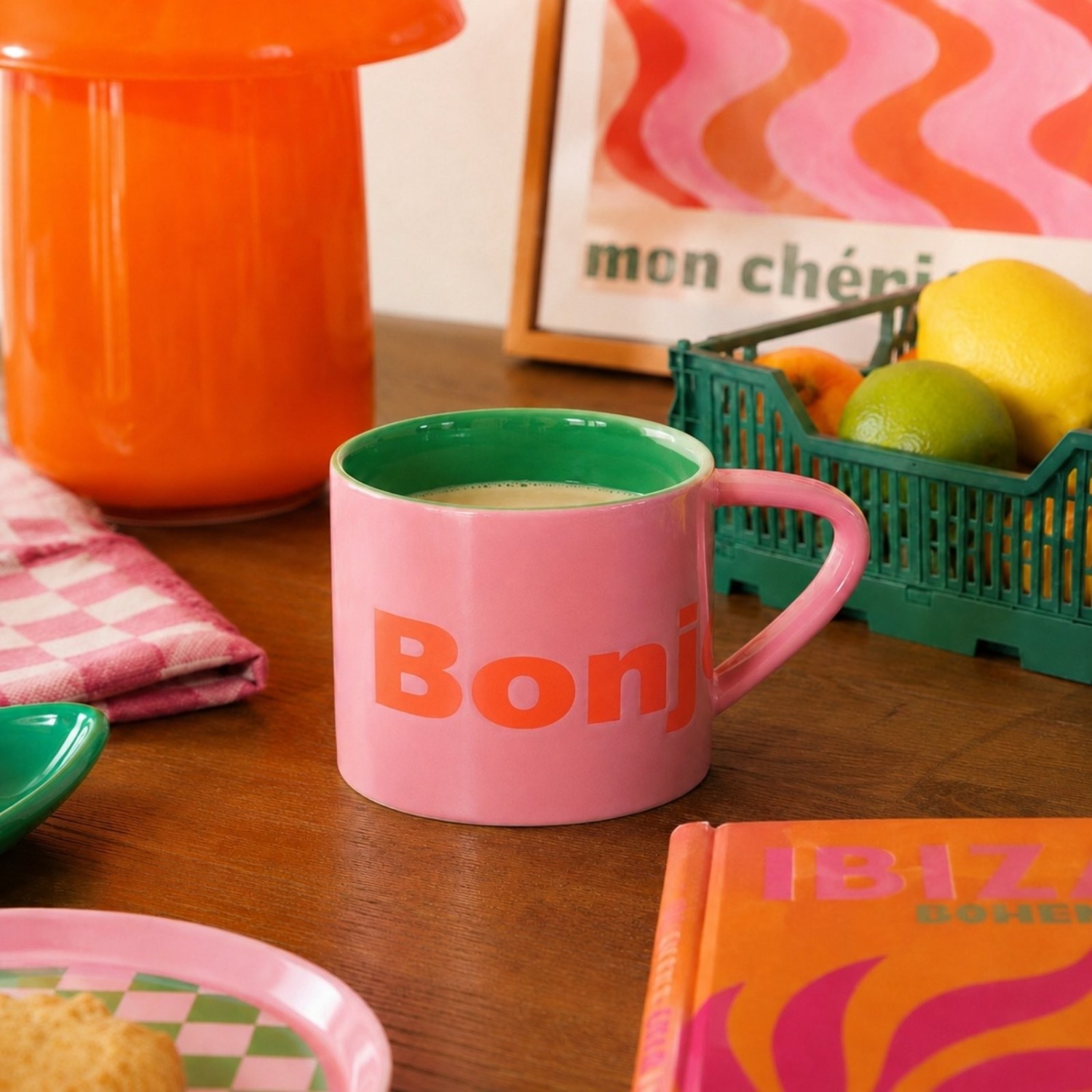 Mug BONJOUR rose