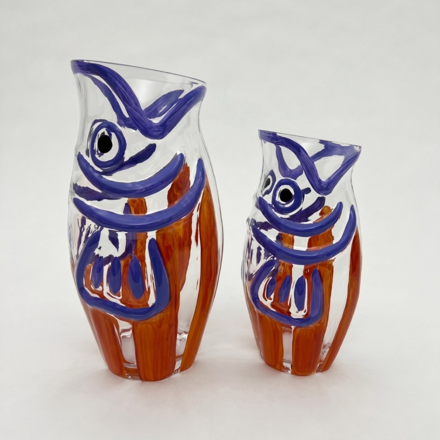 Grand vase poisson Napoléon bleu
