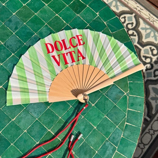 Éventail Dolce Vita avec bandoulière