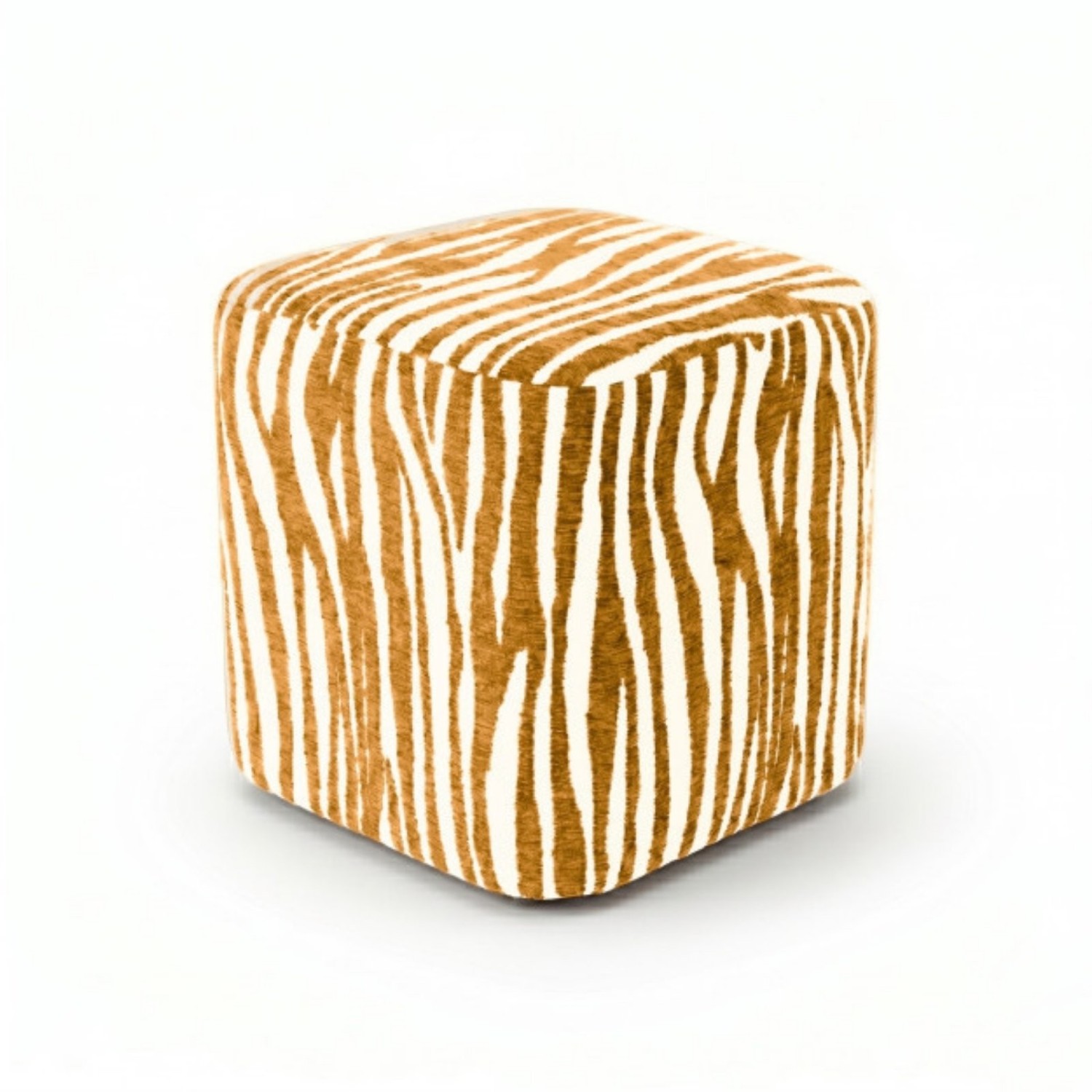 Pouf Kube Safari moutarde