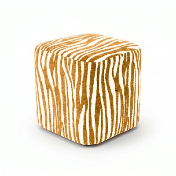 Pouf Kube Safari moutarde