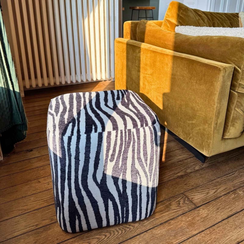Pouf Kube Safari noir