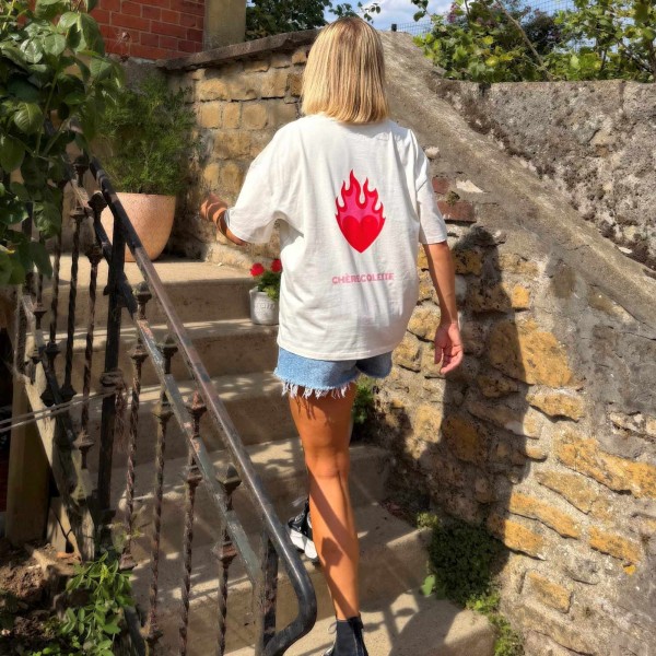 T-shirt Love On Fire