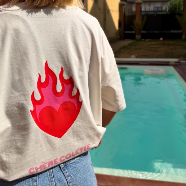 T-shirt Love On Fire