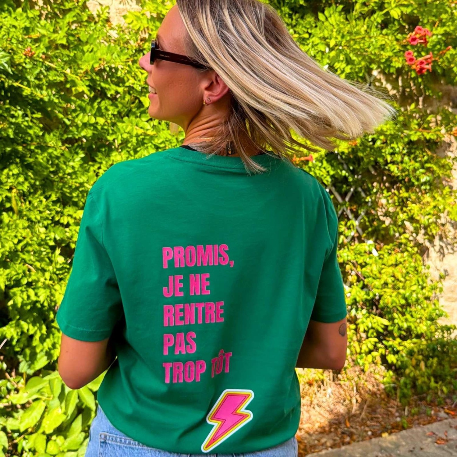 Tee-shirt "Promis, je ne rentre pas trop tôt"