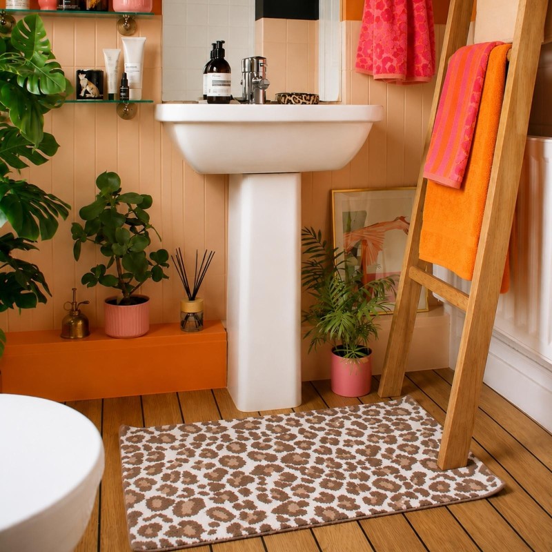 Tapis de bain Léopard ultra doux