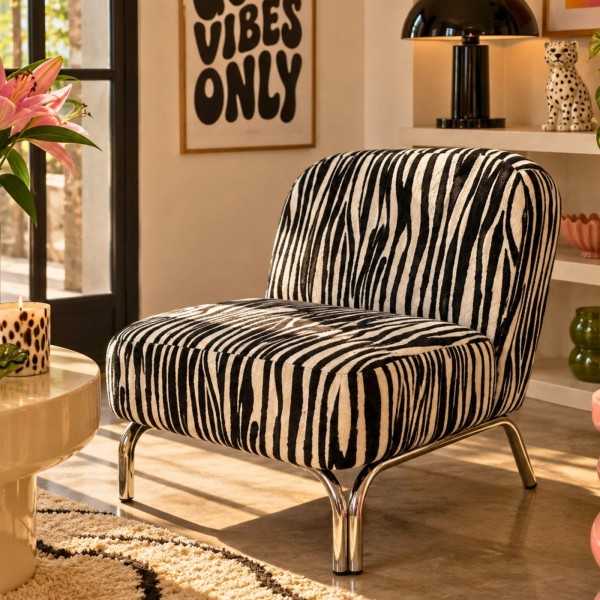 Fauteuil California Safari Noir