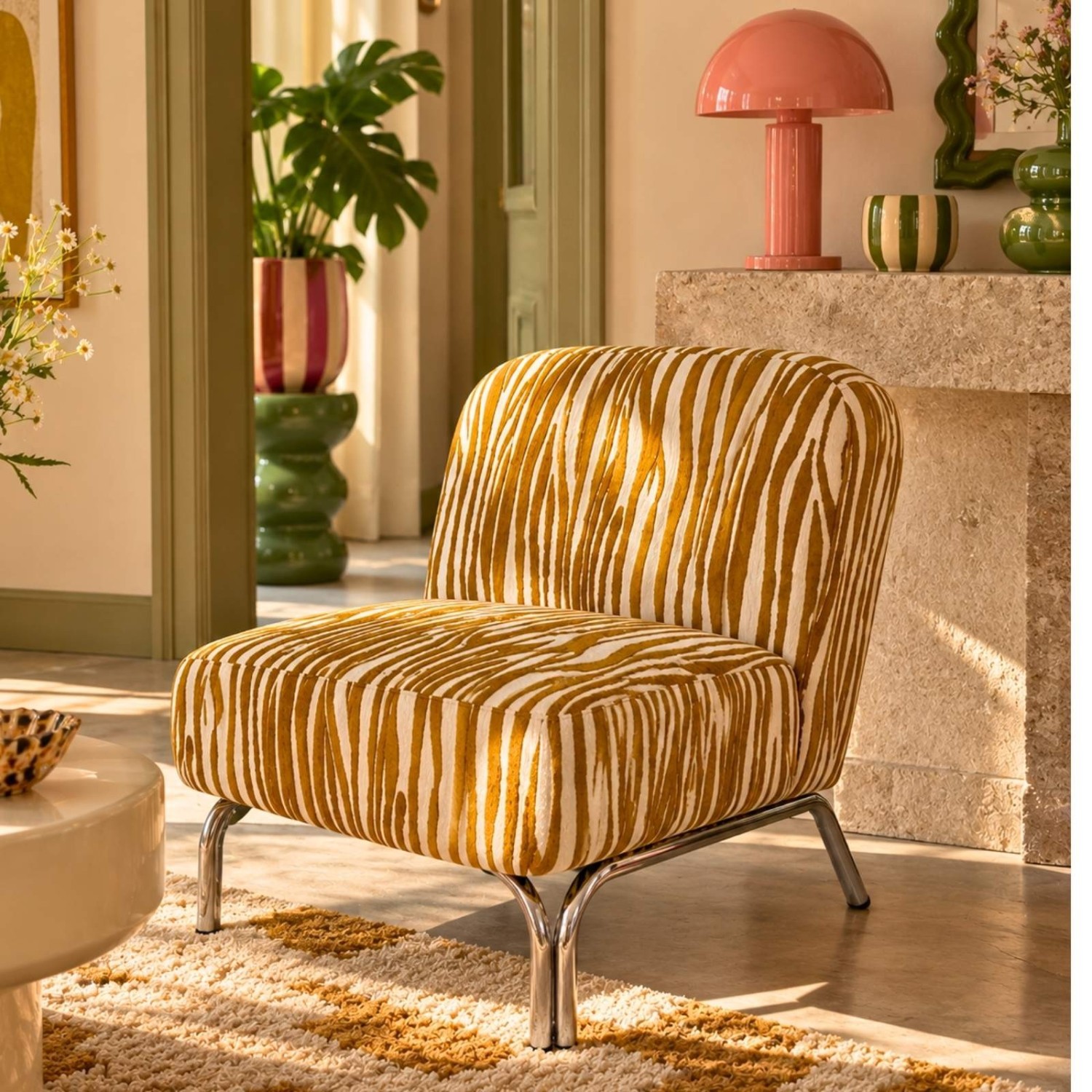 Fauteuil California Safari Moutarde