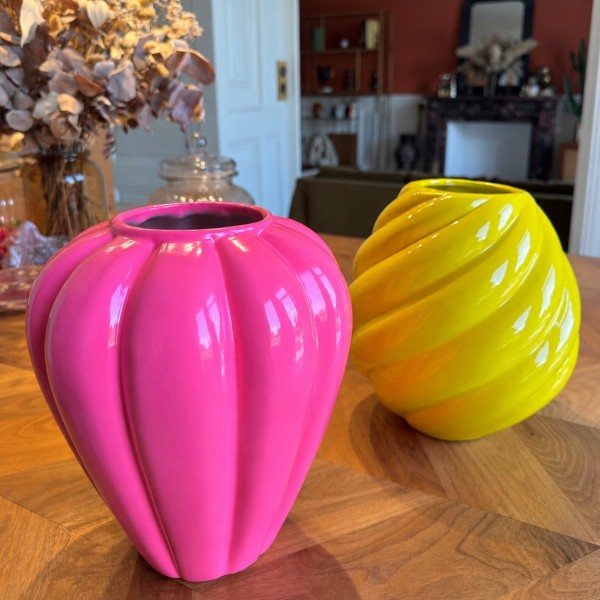 Vase Tourbillon Rose Néon