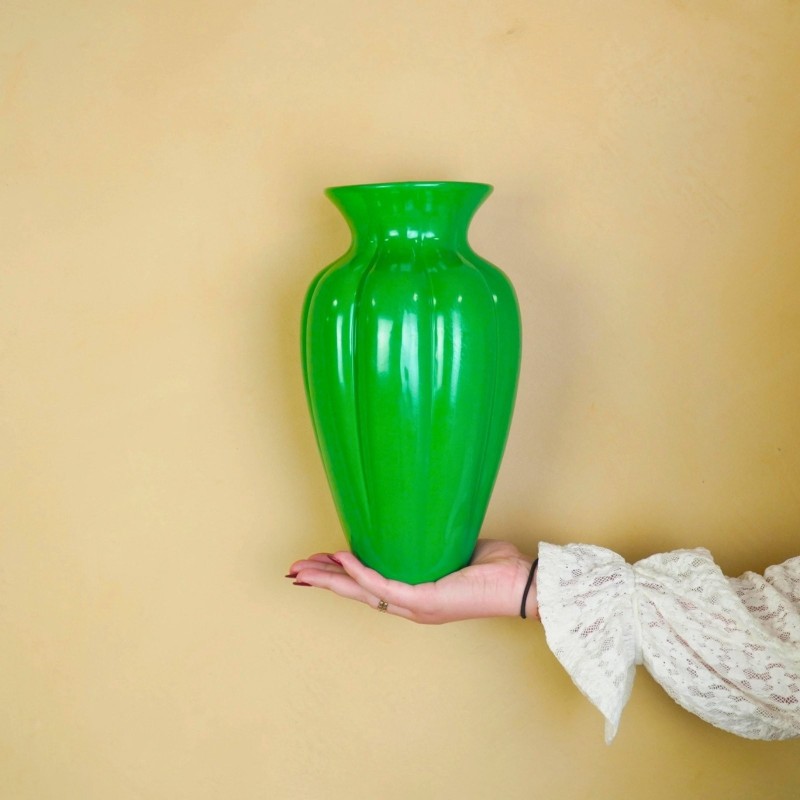 Vase Plissé Vert