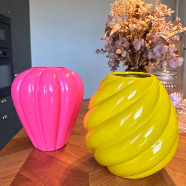 Vase Tourbillon Jaune