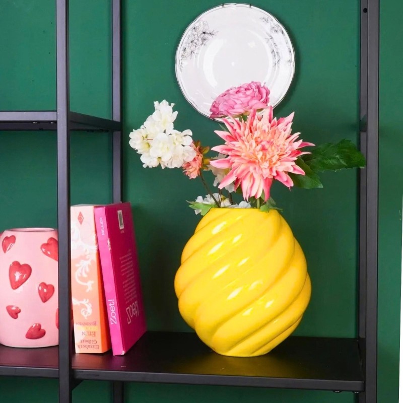 Vase Tourbillon Jaune