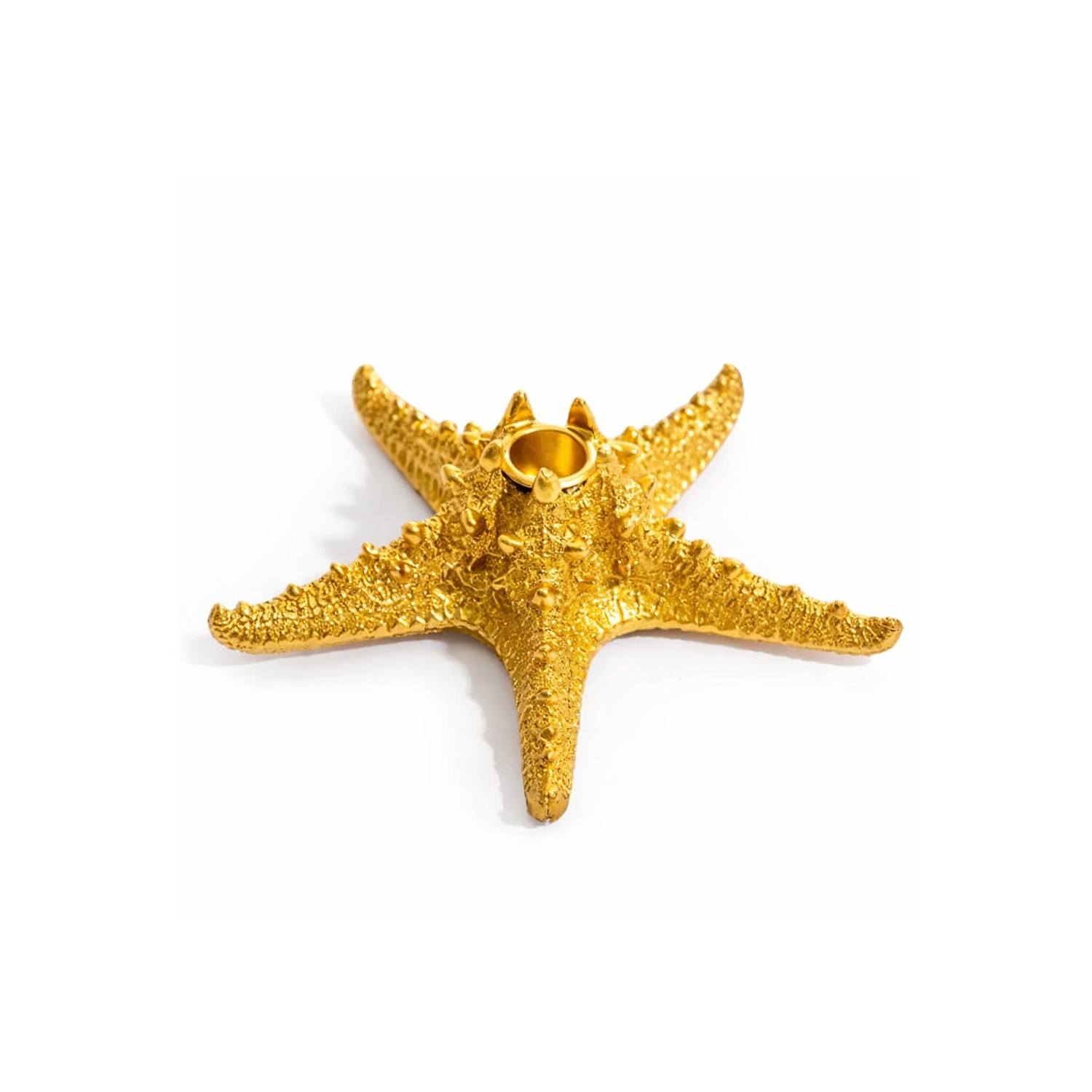Bougeoir étoile de mer doré