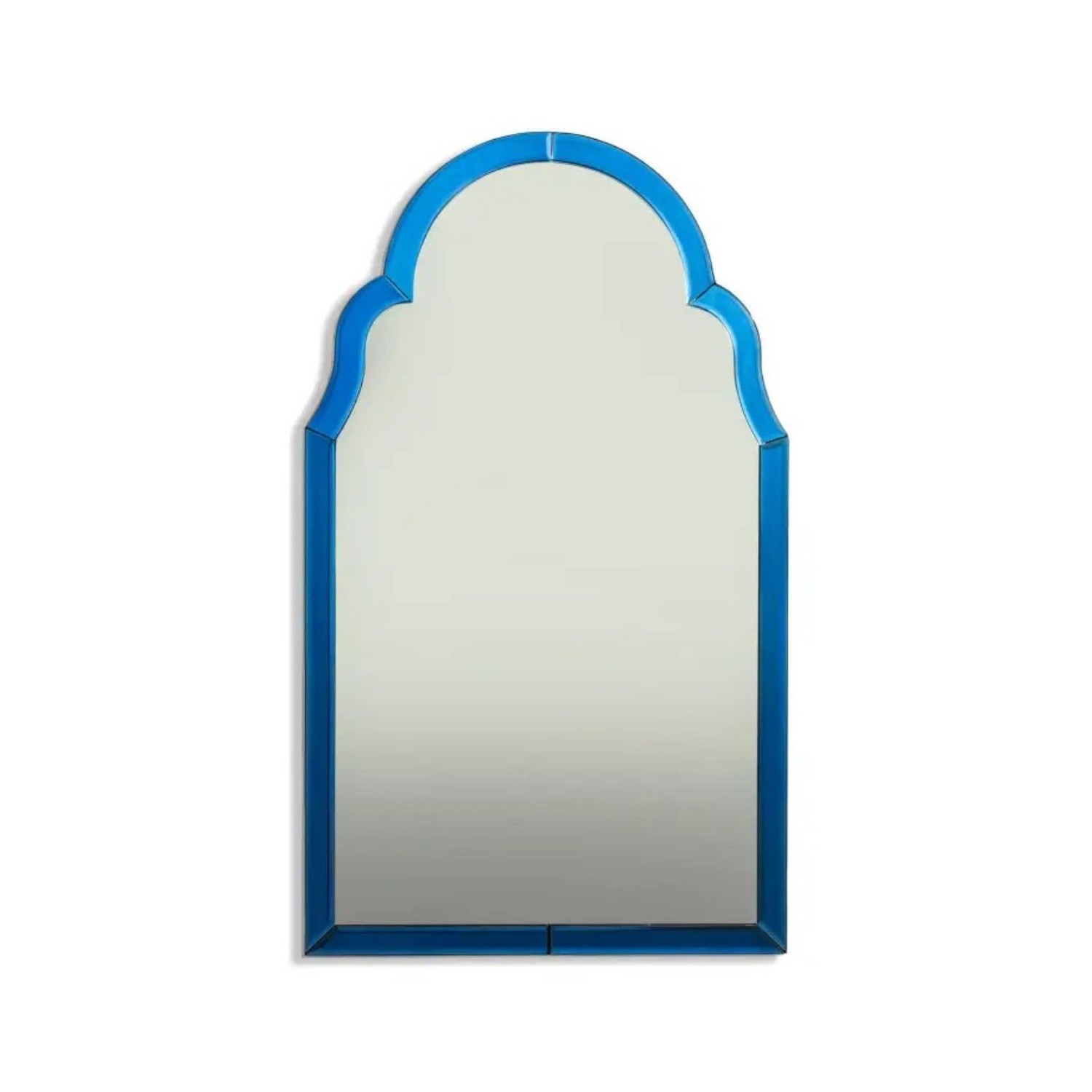 Miroir mural Venus bleu avec cadre en verre décoratif