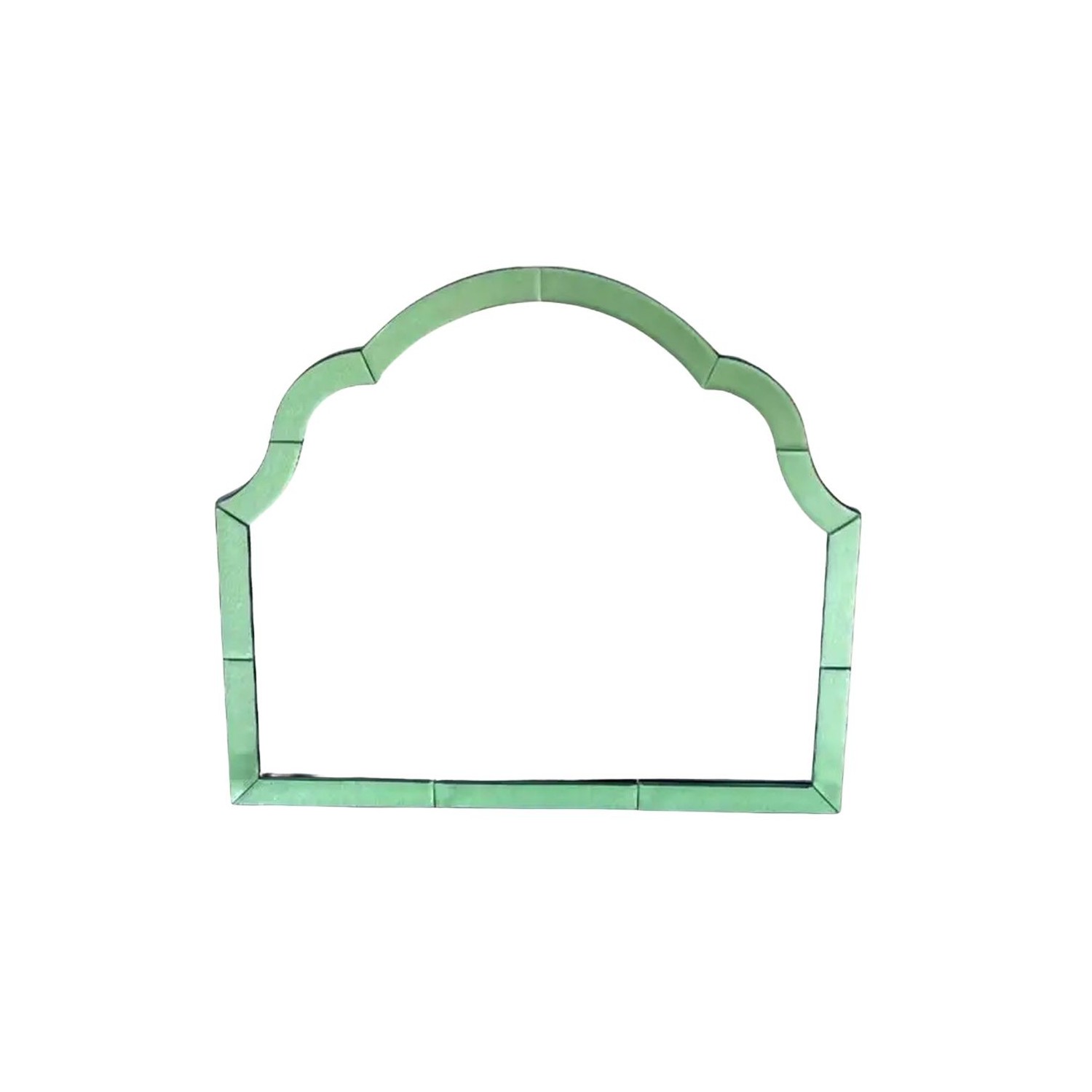 Miroir mural Venus surmontant vert avec cadre en verre décoratif