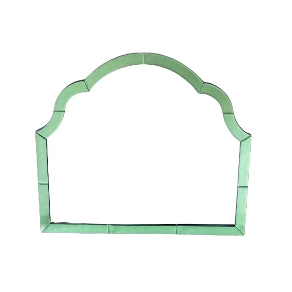 Miroir mural Venus surmontant vert avec cadre en verre décoratif