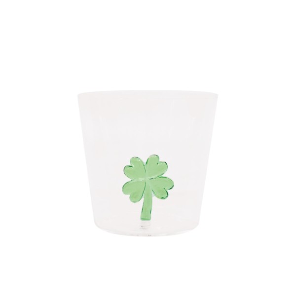Verre Gobelet Trèfle Vert