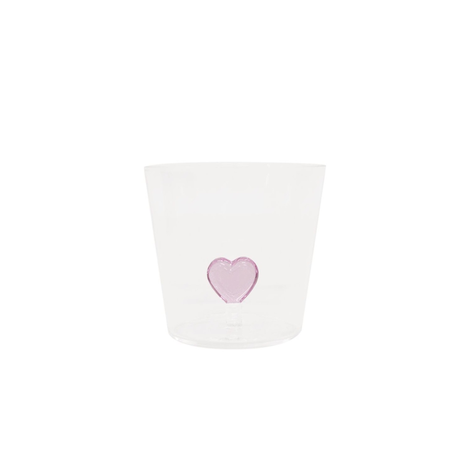 Verre Gobelet Cœur Rose