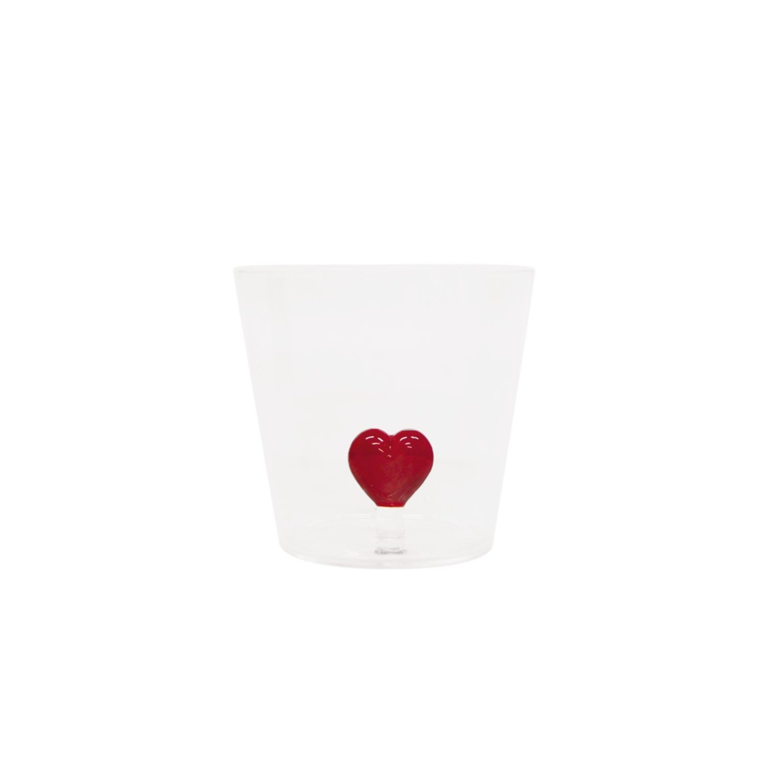 Verre Gobelet Cœur Rouge