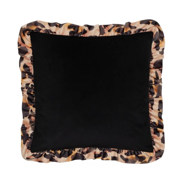 Coussin léopard à volants style rétro années 70 décoration colorée