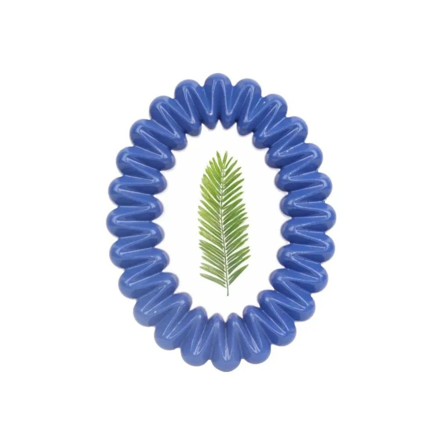 Cadre photo ovale bleu avec contour ondulé décoration originale
