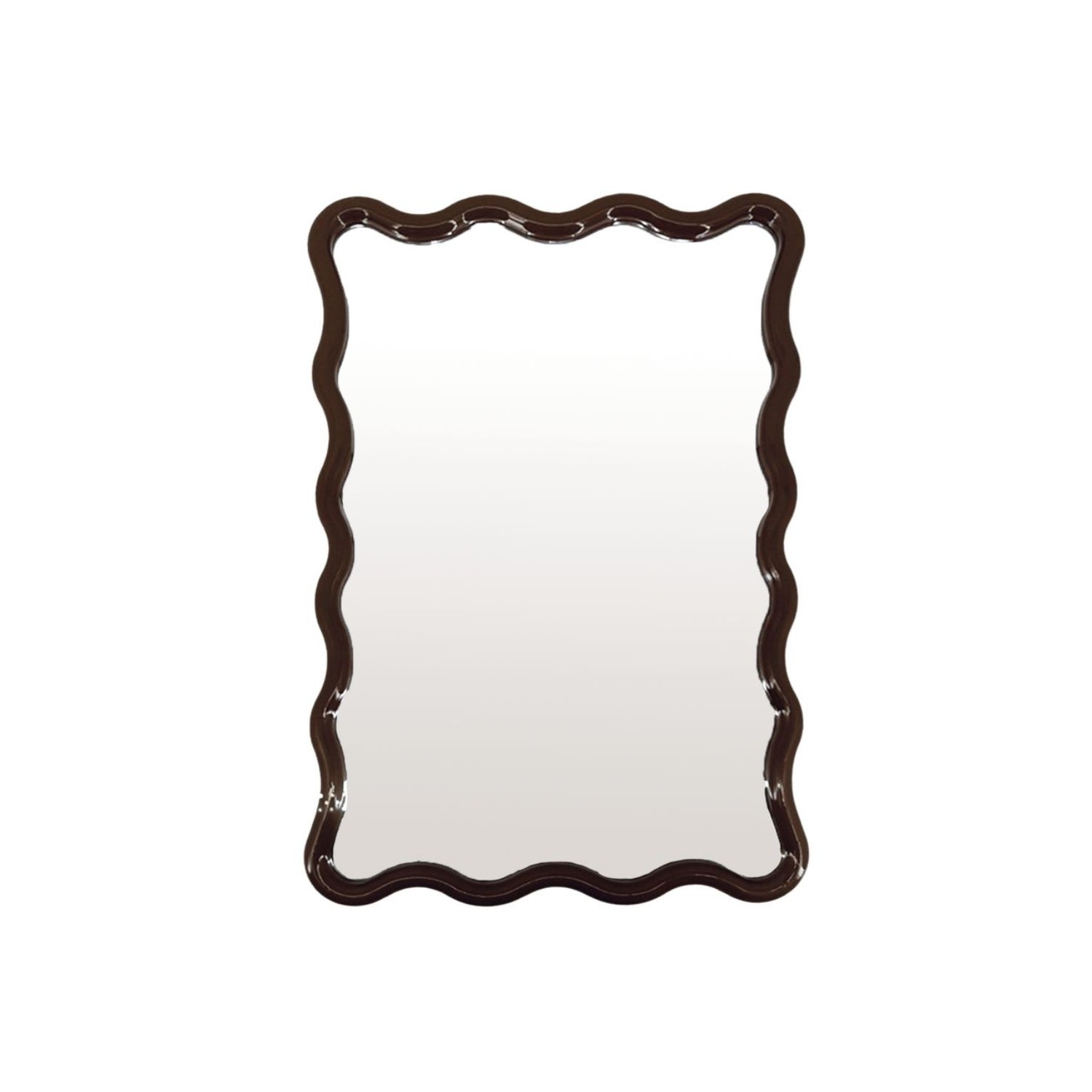 Miroir Ondulé Marron