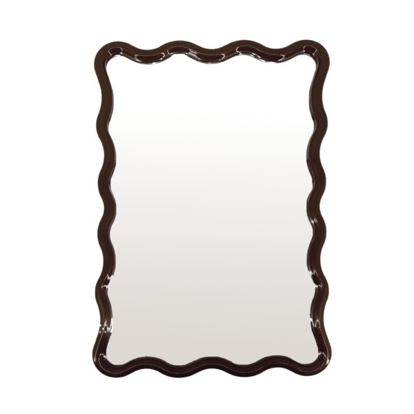 Miroir Ondulé Marron
