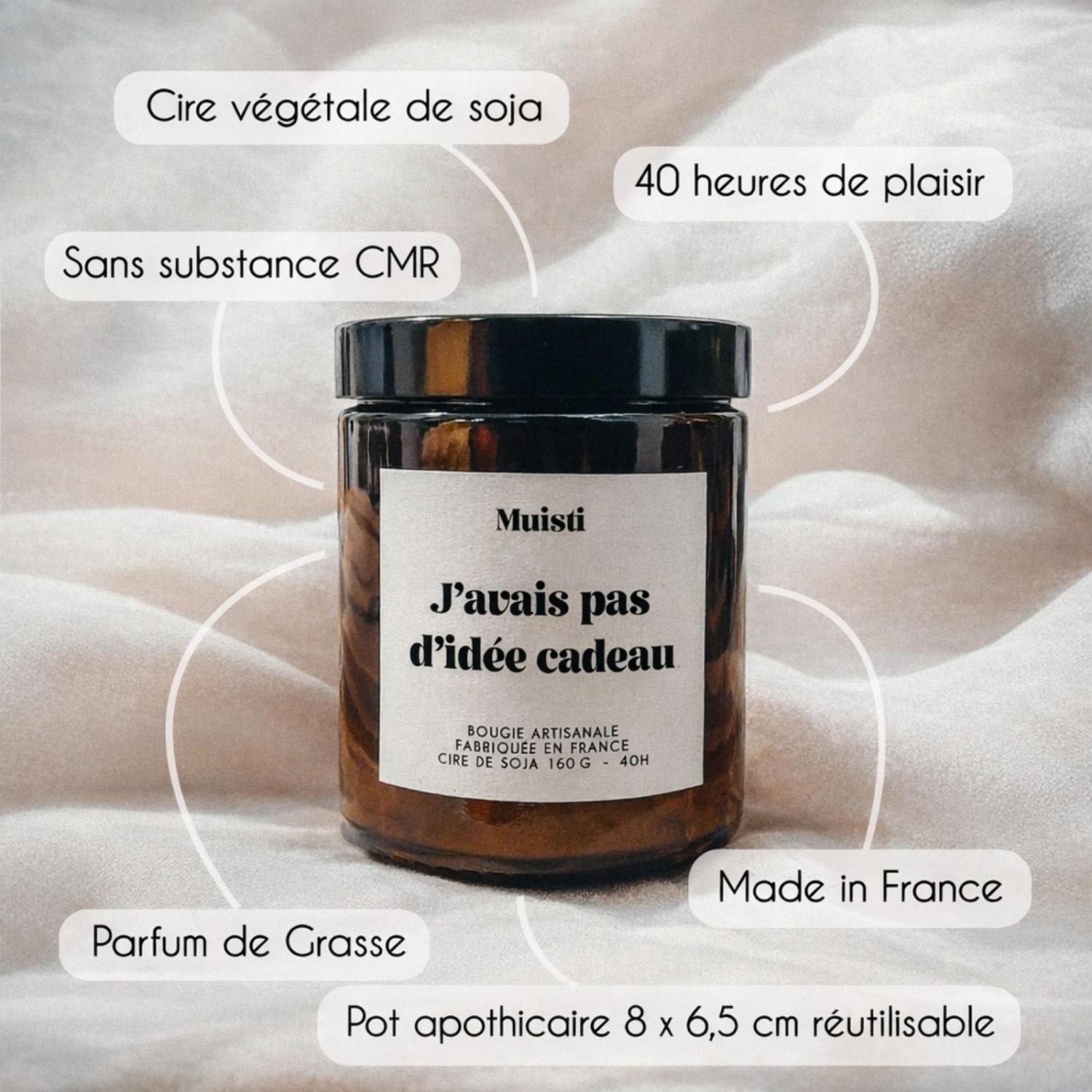 Bougie parfumée « J’avais pas d’idée cadeau »