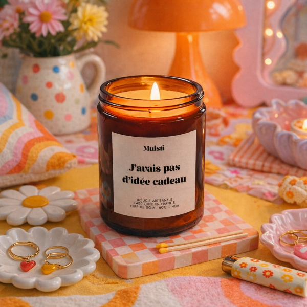 Bougie parfumée « J’avais pas d’idée cadeau »
