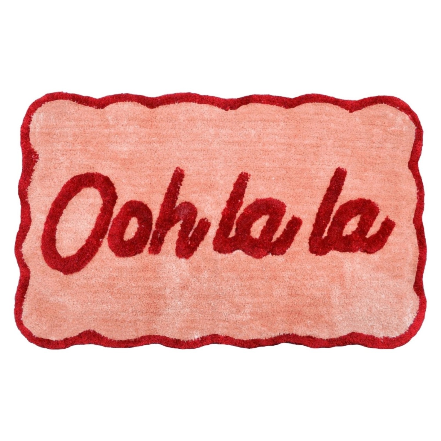 Tapis de bain antidérapant « Ooh La La » - Rose/Rouge