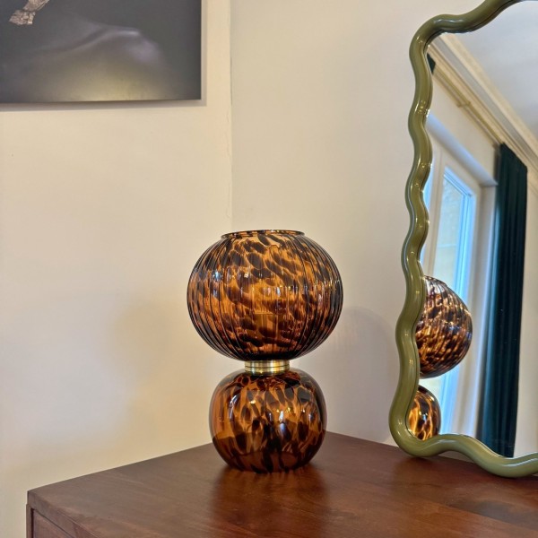 Lampe Adonis Léopard en Verre | Chère Colette
