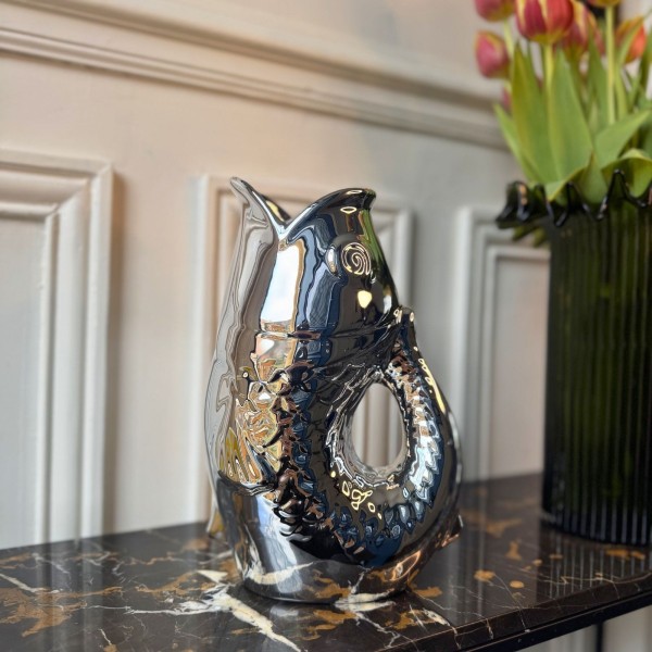 Vase Poisson Argenté