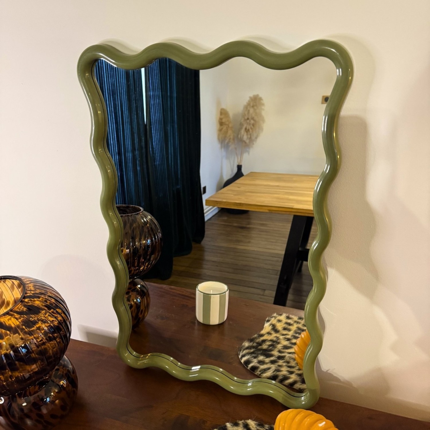 Miroir Ondulé Kaki