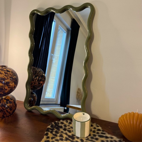 Miroir Ondulé Kaki
