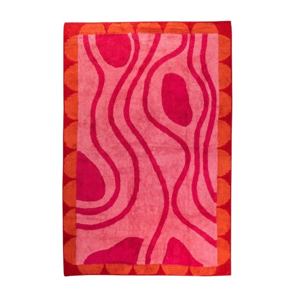 Tapis en coton recyclé abstrait Delphine
