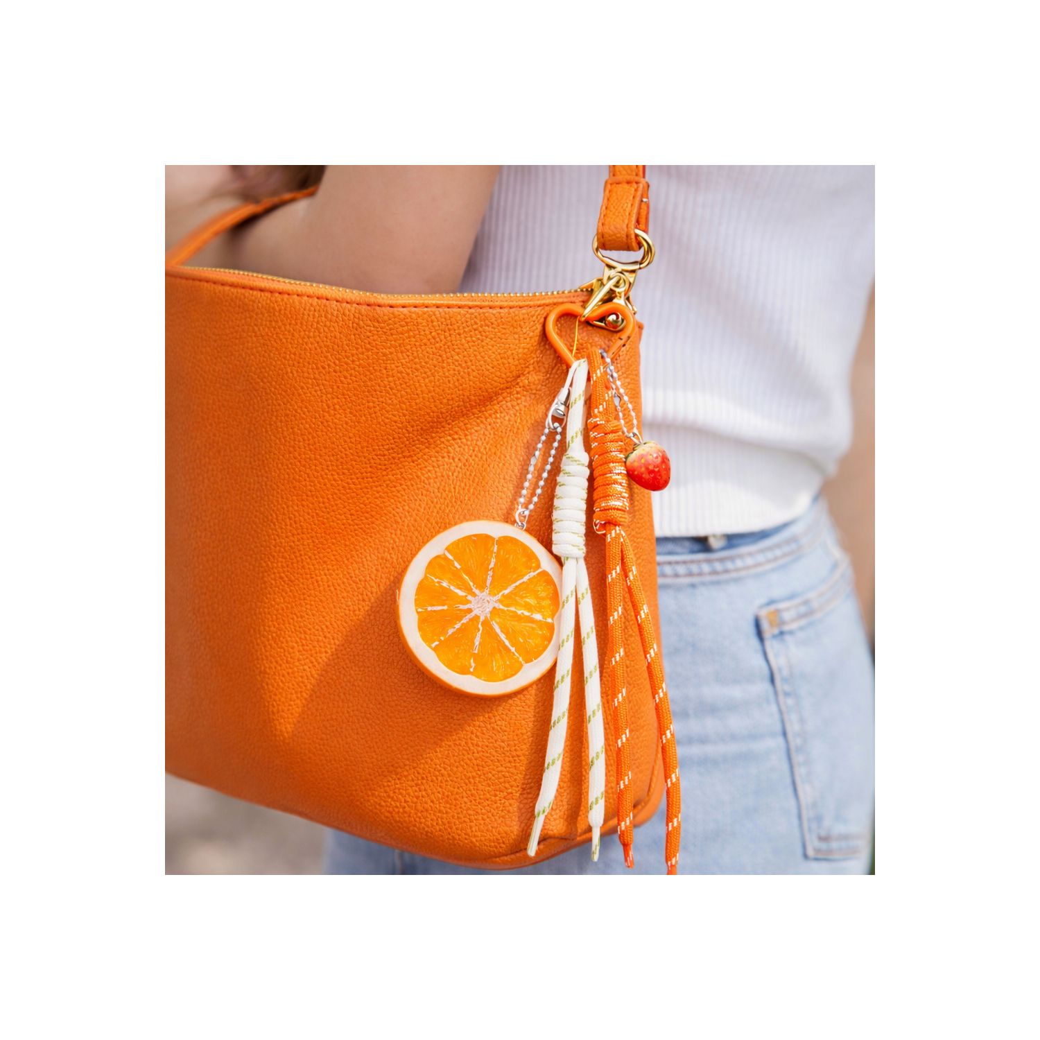 Grigri de sac orange – porte-clé fruit vitaminé