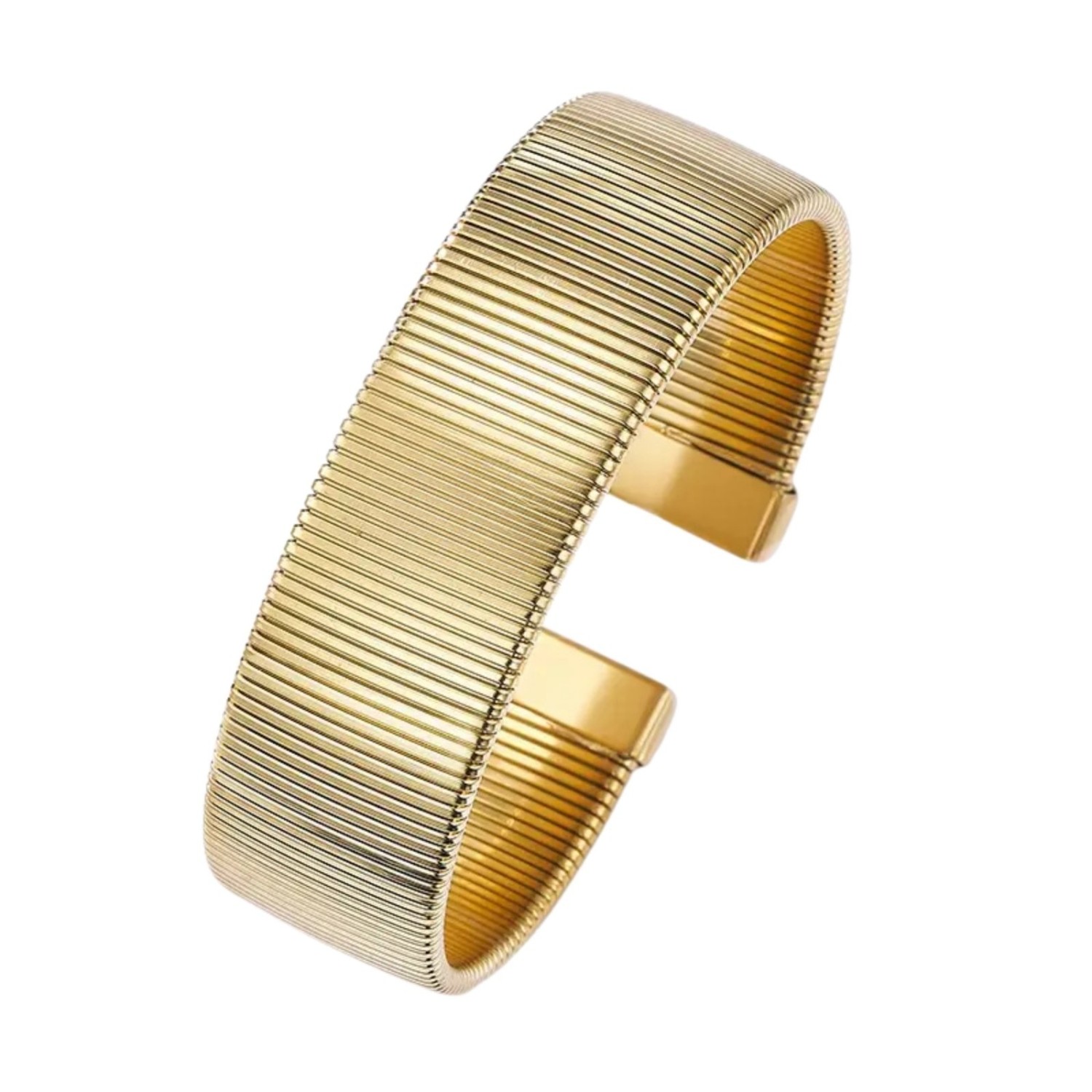 Bracelet jonc doré texturé