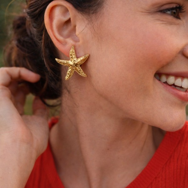 Boucles d’oreilles étoile acier inoxydable | Chère Colette