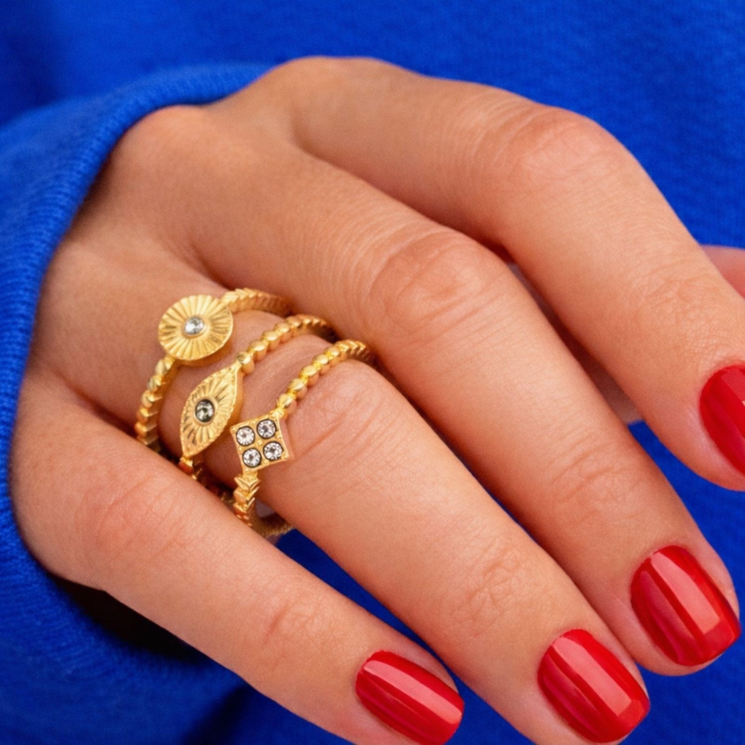 Bague Multi Anneaux Astra Dorée