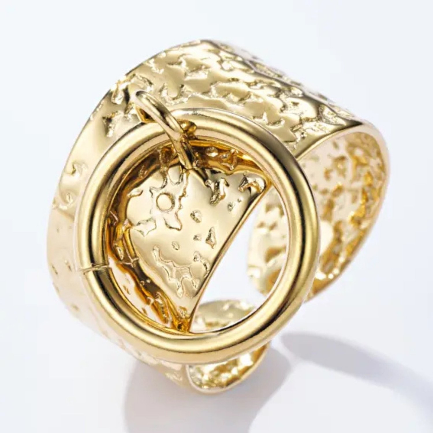 Bague Médaille Céleste Dorée