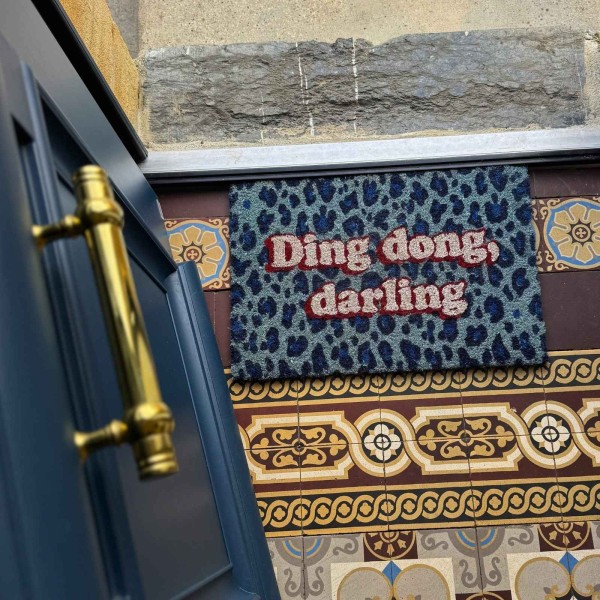 Paillasson coloré Ding Dong, Darling