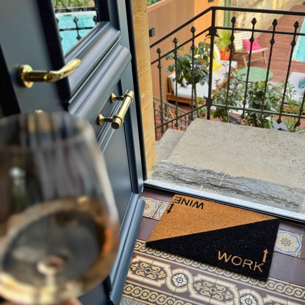 Tapis de bienvenue Travail / Vin