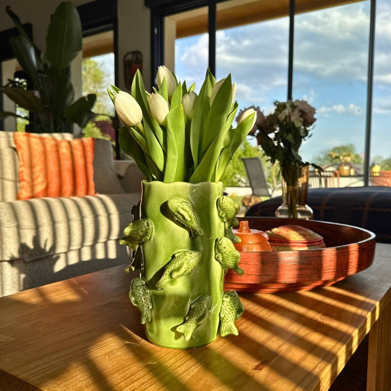 Vase Poisson Vert